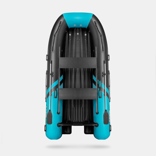 Надувная лодка GLADIATOR E450S JET черно-бирюзовый