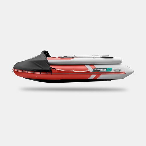 Надувная лодка GLADIATOR E380X красно-белый