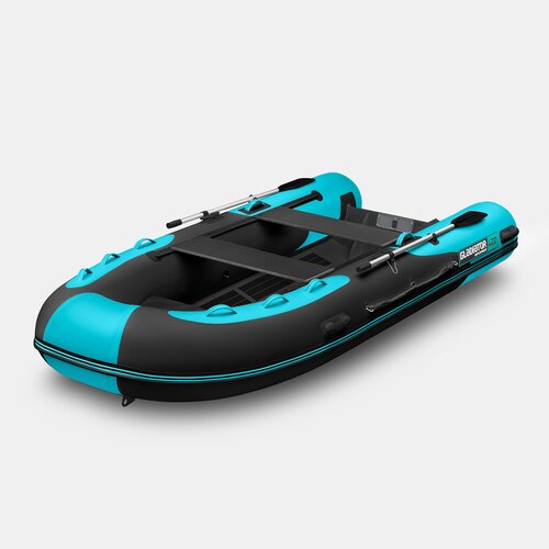 Надувная лодка RIB GLADIATOR AL 420 черно-бирюзовый (СПб)