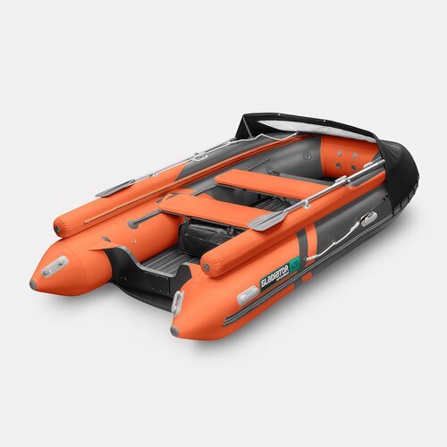 Надувная лодка GLADIATOR E420X оранжево-темносерый