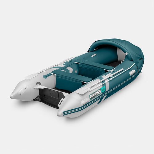 Надувная лодка GLADIATOR E380PRO морской зеленый-белый