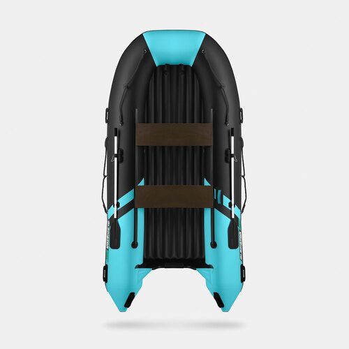 Надувная лодка GLADIATOR E380S черно-бирюзовый