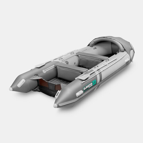 Надувная лодка GLADIATOR E450PRO светло-темносерый