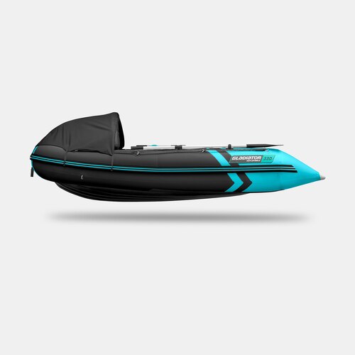 Надувная лодка GLADIATOR E330PRO черно-бирюзовый