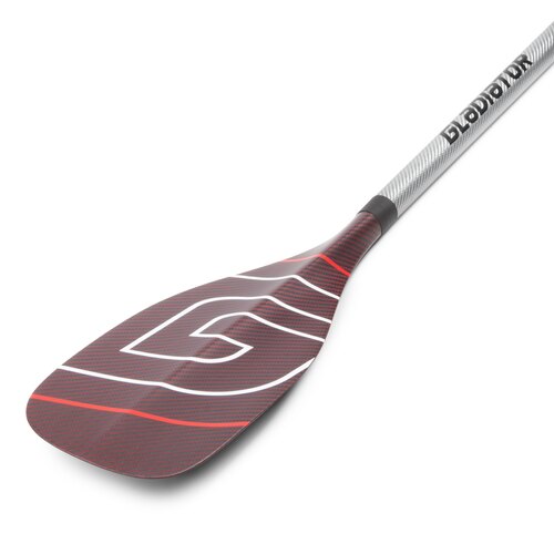 SUP весло Gladiator Race Full Carbon silver/red 3-части, лопатка M